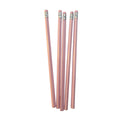 5PC Pencils (Unsharpened, Rubber tip, Various Colors)