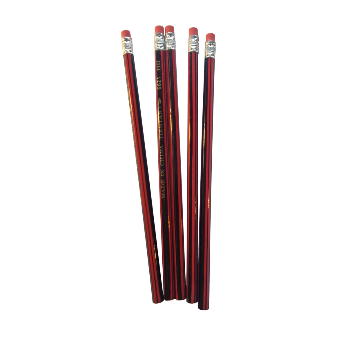 5PC Pencils (Unsharpened, Rubber tip, Various Colors)