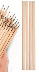 5PC Pencils (Unsharpened, Rubber tip, Various Colors)